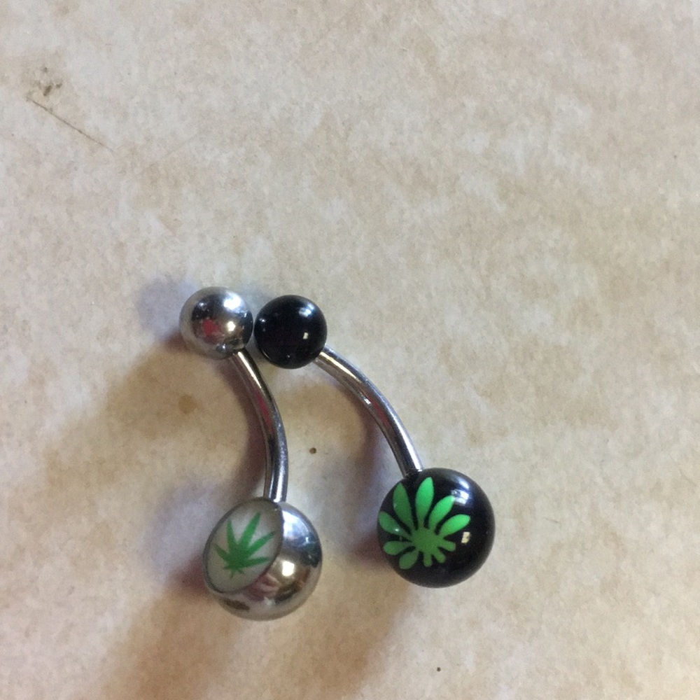 2 unused belly rings